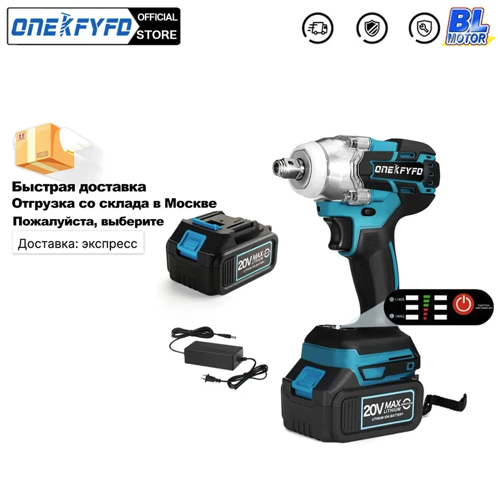 Chave Elétrica sem Fio sem Escova em Chaves de Fenda Bateria Li-ion Furadeira de Impacto Ferramenta Elétrica para Bateria Makita 18v 350n.m