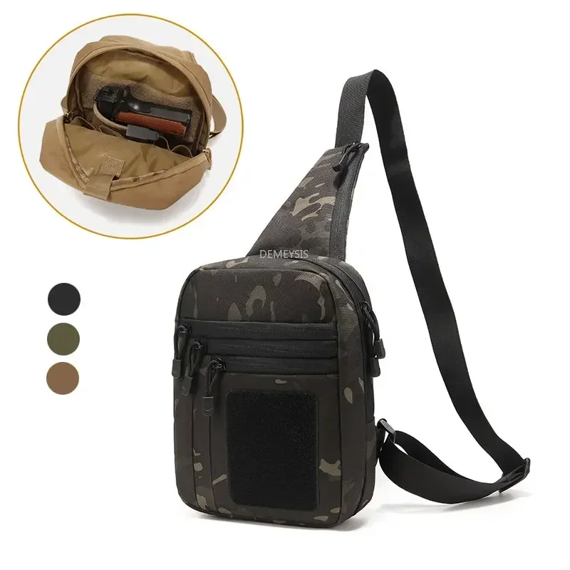 Tactical Shoulder Chest Bag Pistol Holster Concealed Carry Sling Crossbody Range Bags Hunting Gun Holster Holder Shoulder Bags