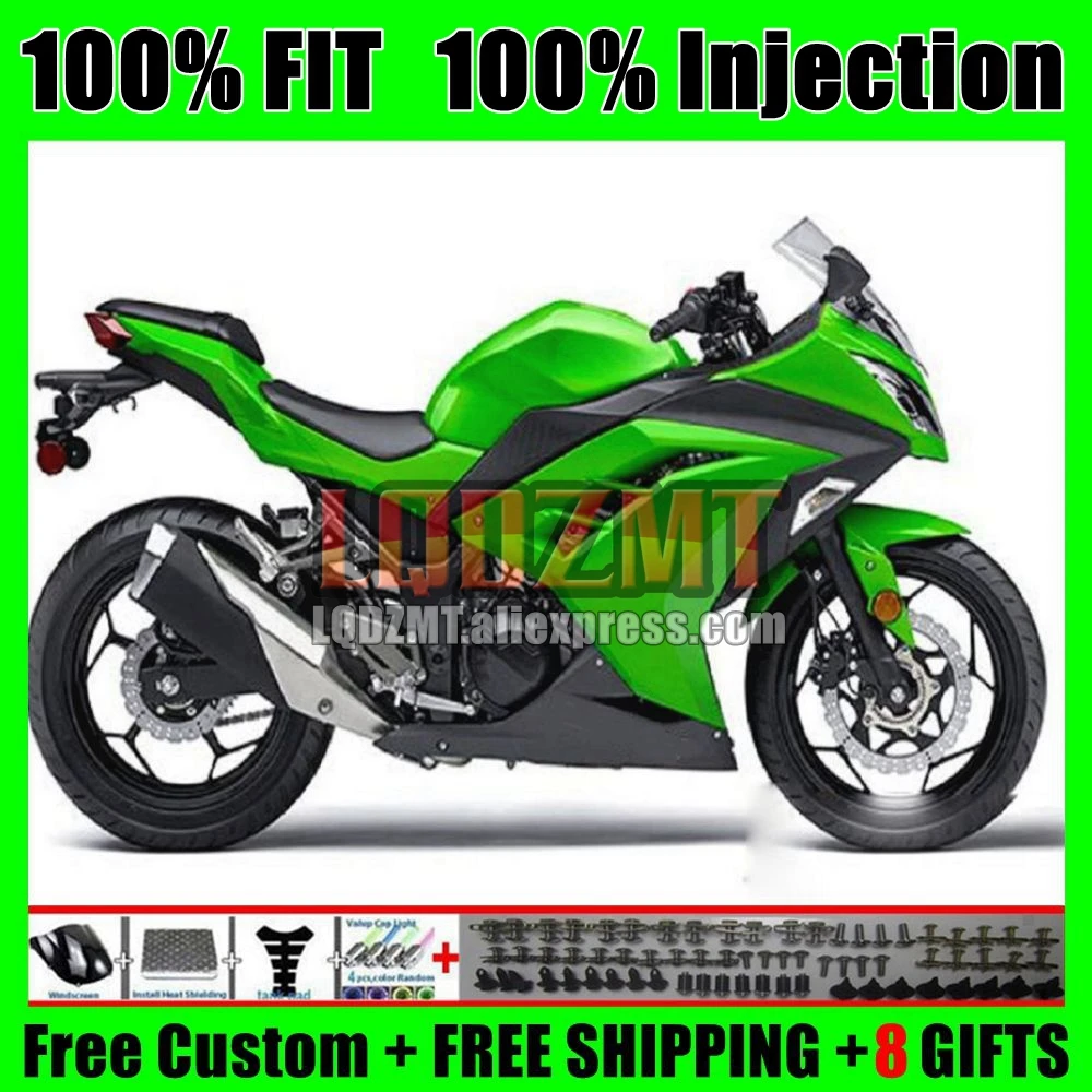 Stock Green OEM Body For KAWASAKI NINJA EX-300R EX 300R EX300R 2013 2015 2016 2017 76No.0 EX 300 EX300 13 14 15 16 17 Fairing