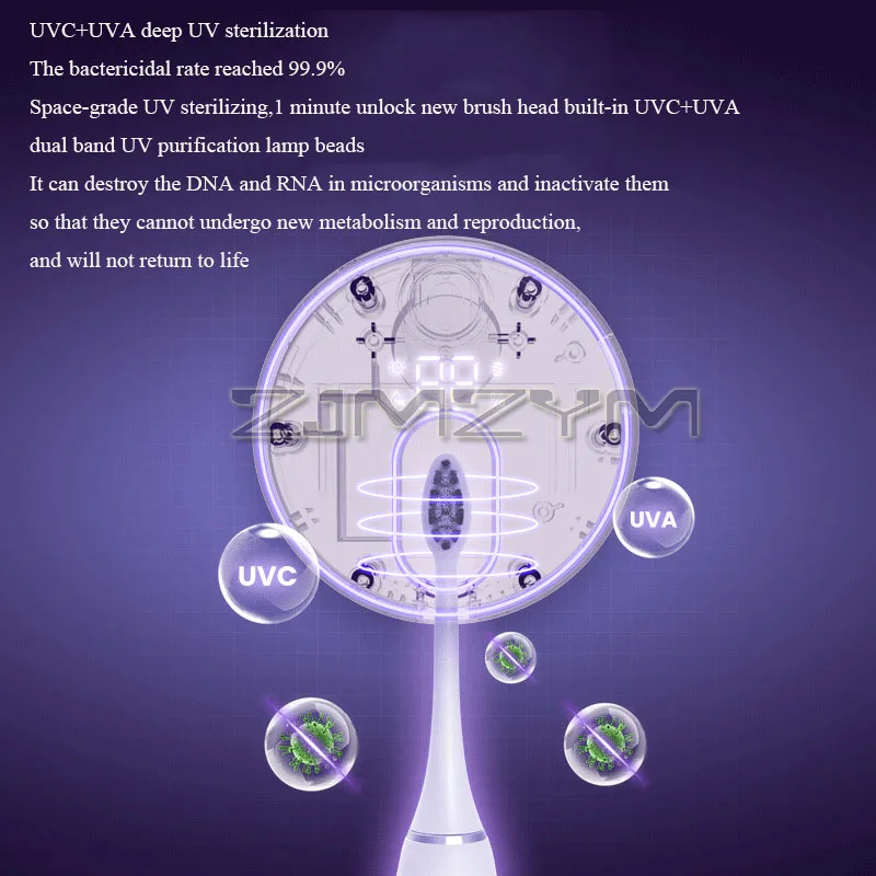 Montado na parede suporte de escova de dentes portátil esterilizador elétrico única pessoa limpador para banheiro seco para viagens em casa