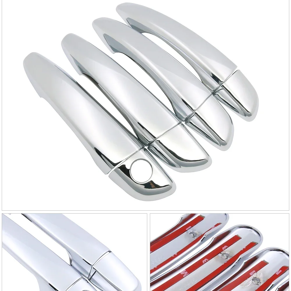 Chrome Door Handle Cover for Peugeot Rifter Partner 2018 2019 2020 Trim Catch Car Set Cap Styling Stickers Accessories