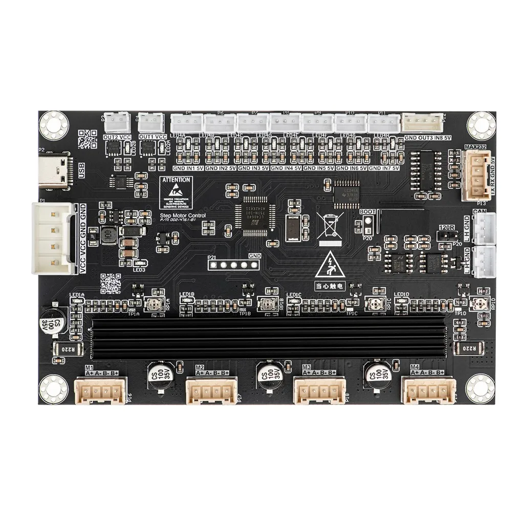 Four-axis stepper motor control board belt drive 42 stepper motor acceleration and deceleration 58 visual programming secondary