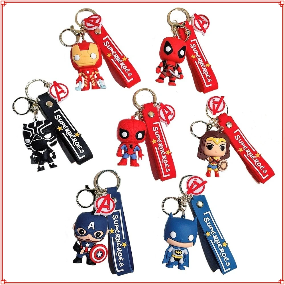

Marvel New Cartoon Keychains Motorcycle Pendant Key Chains Fashion Schoolbag Keyrings Accessories Kids Birthday Creative Gifts