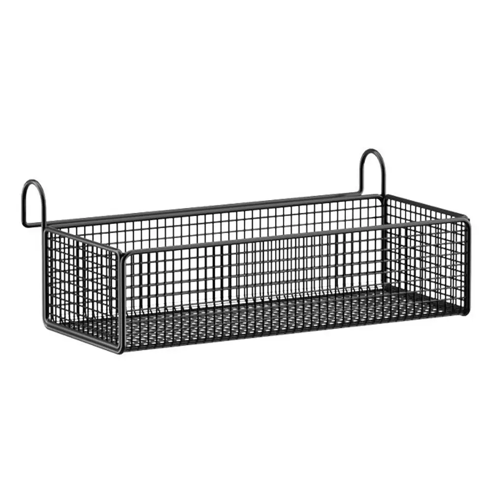 1 panier de rangement en fer pour chevet, panier de rangement suspendu derrière la porte du dortoir,