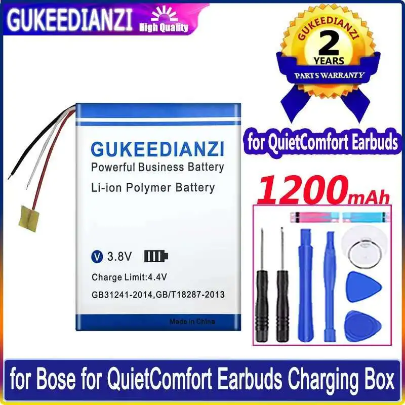 

Earphone Battery 1200Mah For Bose Quietcomfort Earbuds Headset & Charging Box 762936 3 Line Long Lasting