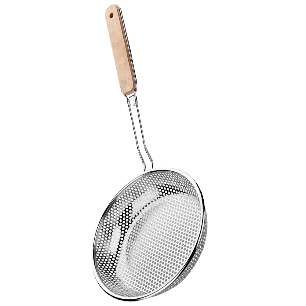 

Thickened Stainless Steel Slotted Spoon Long Handle Pasta Drainer Kitchen Noodles Spoon Strainer Practical Colander Lightweight