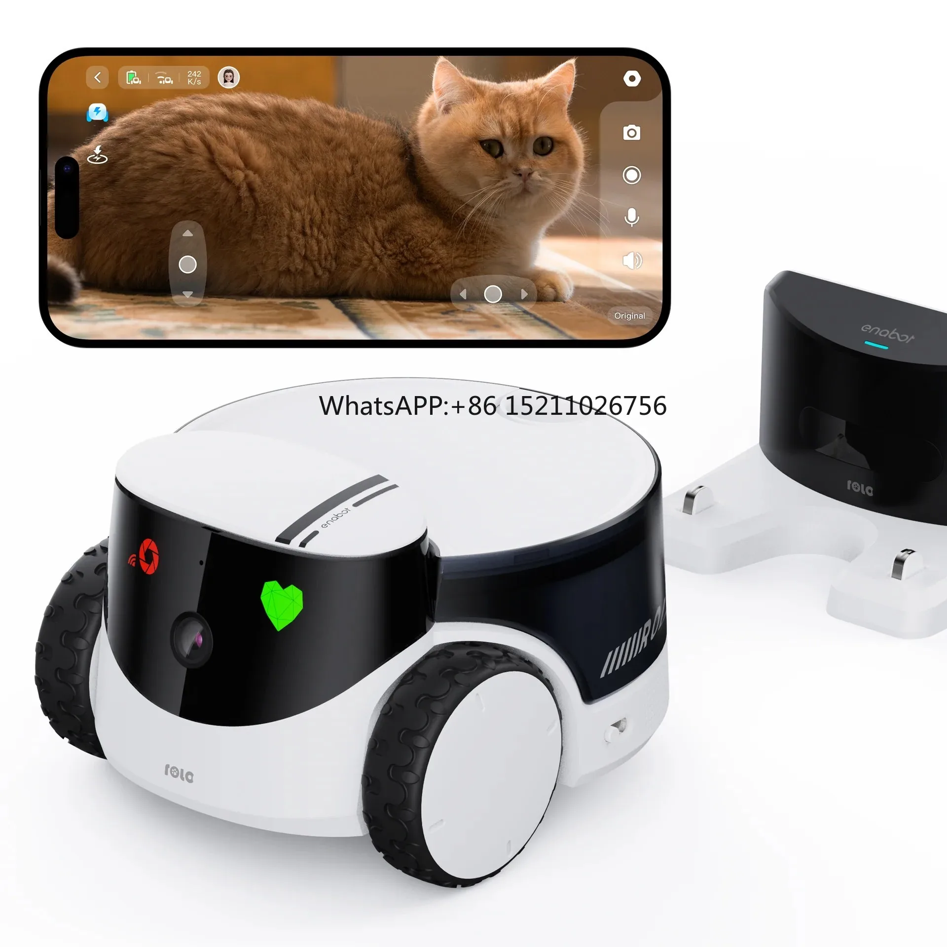 Enabot ROLA PetPal Pet Companion Robot