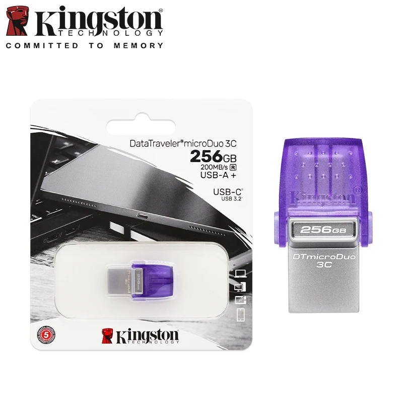 محرك أقراص فلاش USB Kingston-OTG ، DTDUO3CG3 ، USB ، محرك أقراص قلم Type-A ، محرك قلم Type-C ، 64 جيغابايت ، جيغابايت ، جيغابايت ، عصا الذاكرة لفون 15 برو