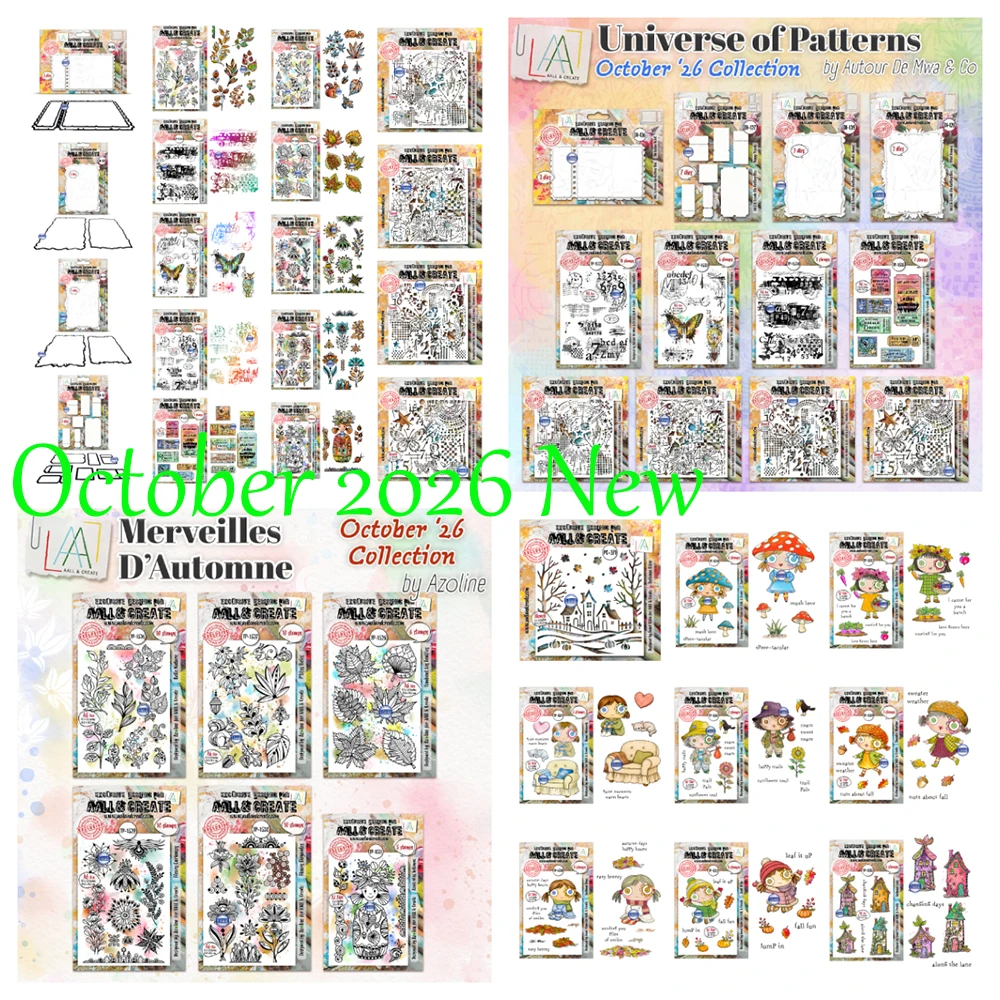 AALL& CREATE October 2026 New Hidden Coordinates Star Count Metal Cutting Dies Stamp Stencil DIY Scrapbook Handmade Cards Album