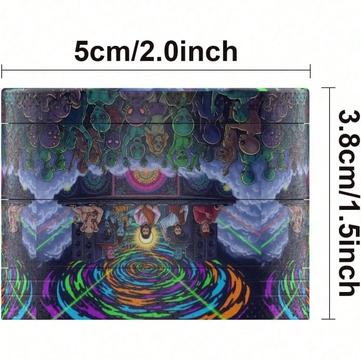 Trippy Gods DJ Party Herb Grinder - Psychedelic Aliens & Sacred Figures Music Festival Herb Grinder