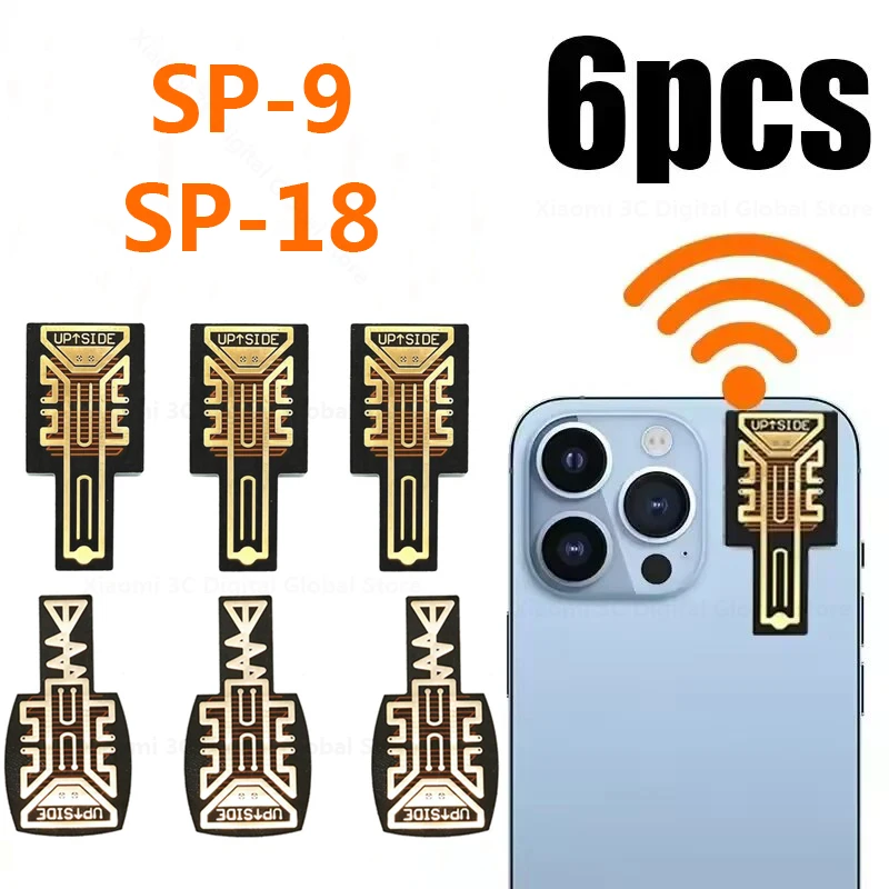 SP18 مكبر صوت أحادي المحمولة الهاتف المحمول هوائي إشارة تعزيز ملصق الداعم آيفون سامسونج Mi ملصقات عالمية