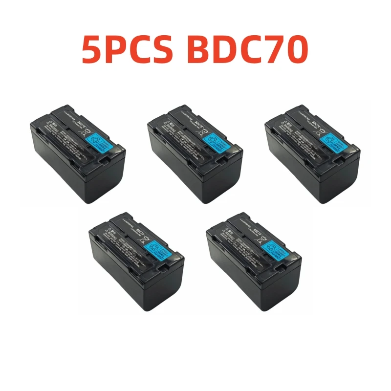 

5PCS BDC70 Rechargeable Li-ion Battery for Topcon ES OS, DS, PS Series, BDC58 BT70 Battery Total Station GNSS Receivers 5240mAh