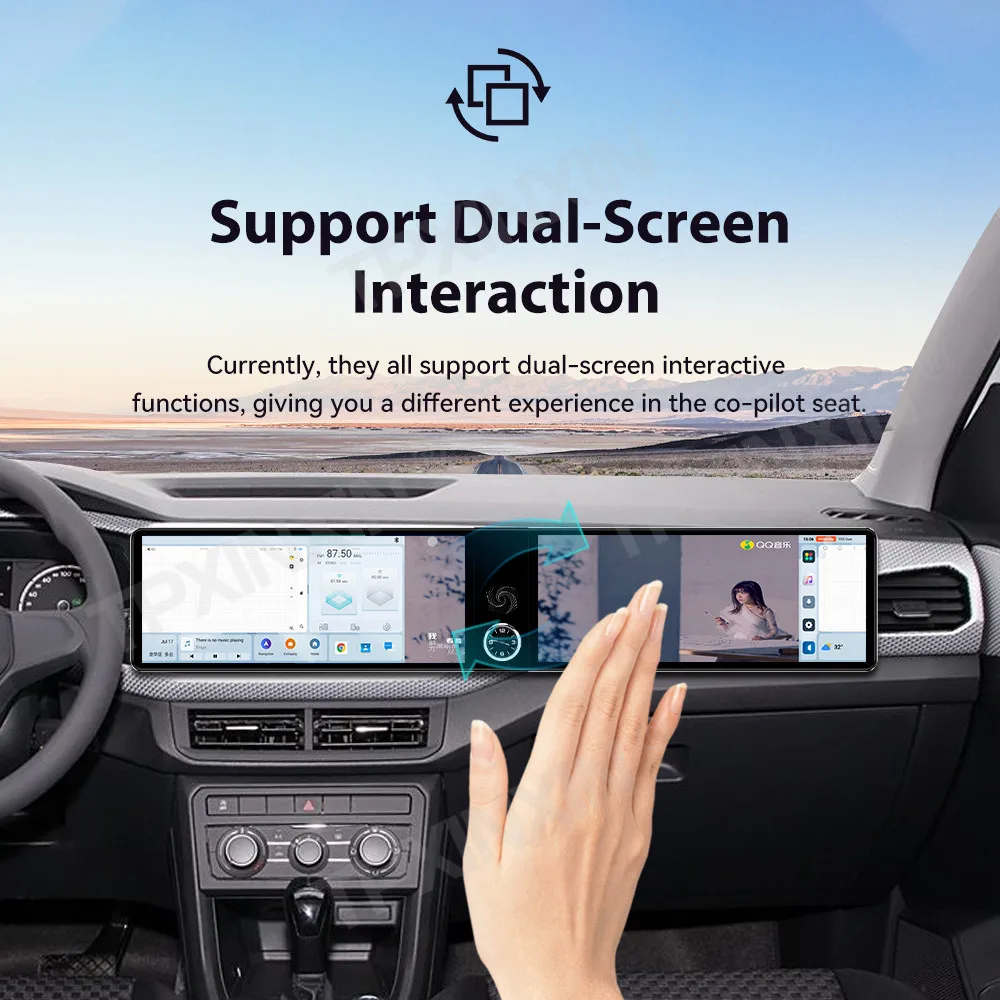 For Volkswagen TACQUA 2020-2023 Dual 12.3 Inch Car Radio 4K HD CarPlay GPS Navi Android 13 Multimedia Player Head Unit Auto