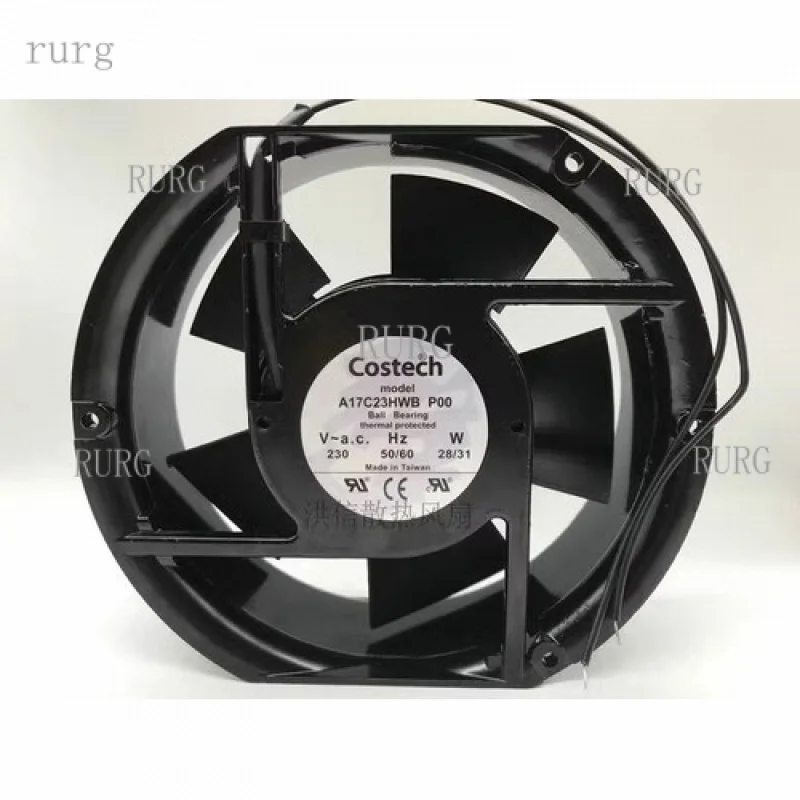 

L 1 шт. для вентилятора Costech A17C23HWB P00 AC230V 28/31W 17251 17 см 2-проводная алюминиевая рамка