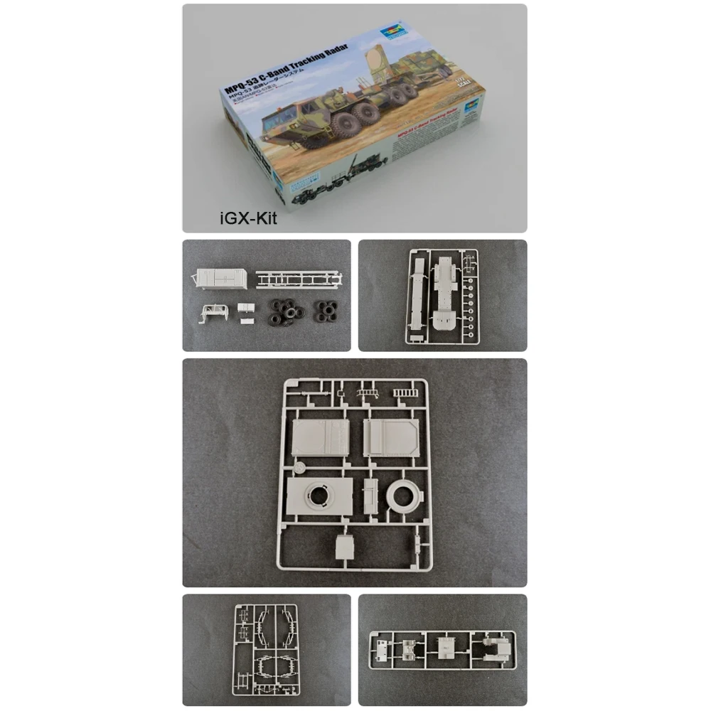 Trumpeter 07159 Масштаб 1/72 HEMTT MPQ53 MPQ-53 C-Band Tracking Vehicle, набор для сборки пластиковой модели, хобби-конструктор