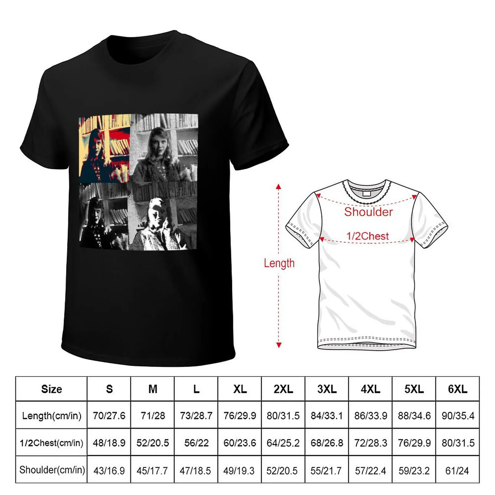 Sylvia Plath - #7 of #7 in a series T-Shirt Retro Graphic Print T-Shirt