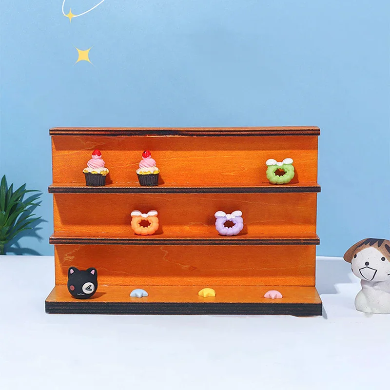 Estantería en miniatura para casa de muñecas, tablero de fondo de pared, modelo, muebles, accesorios para decoración de casa de muñecas, juguetes para niños, regalo, 1:12