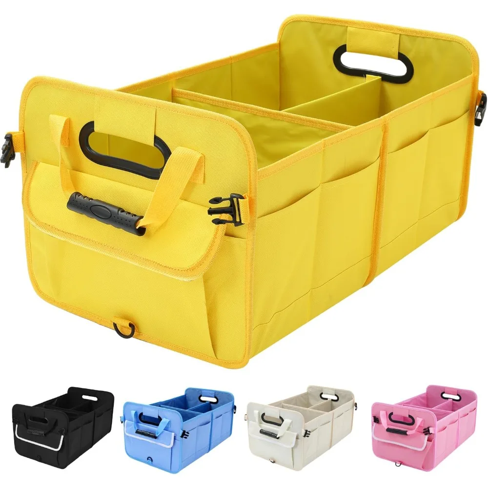 

car suv trunk organizer,sturdy storage organizer for car accessories,tools,sundries.upgraded 4 carrying handles,72l,foldable,wat