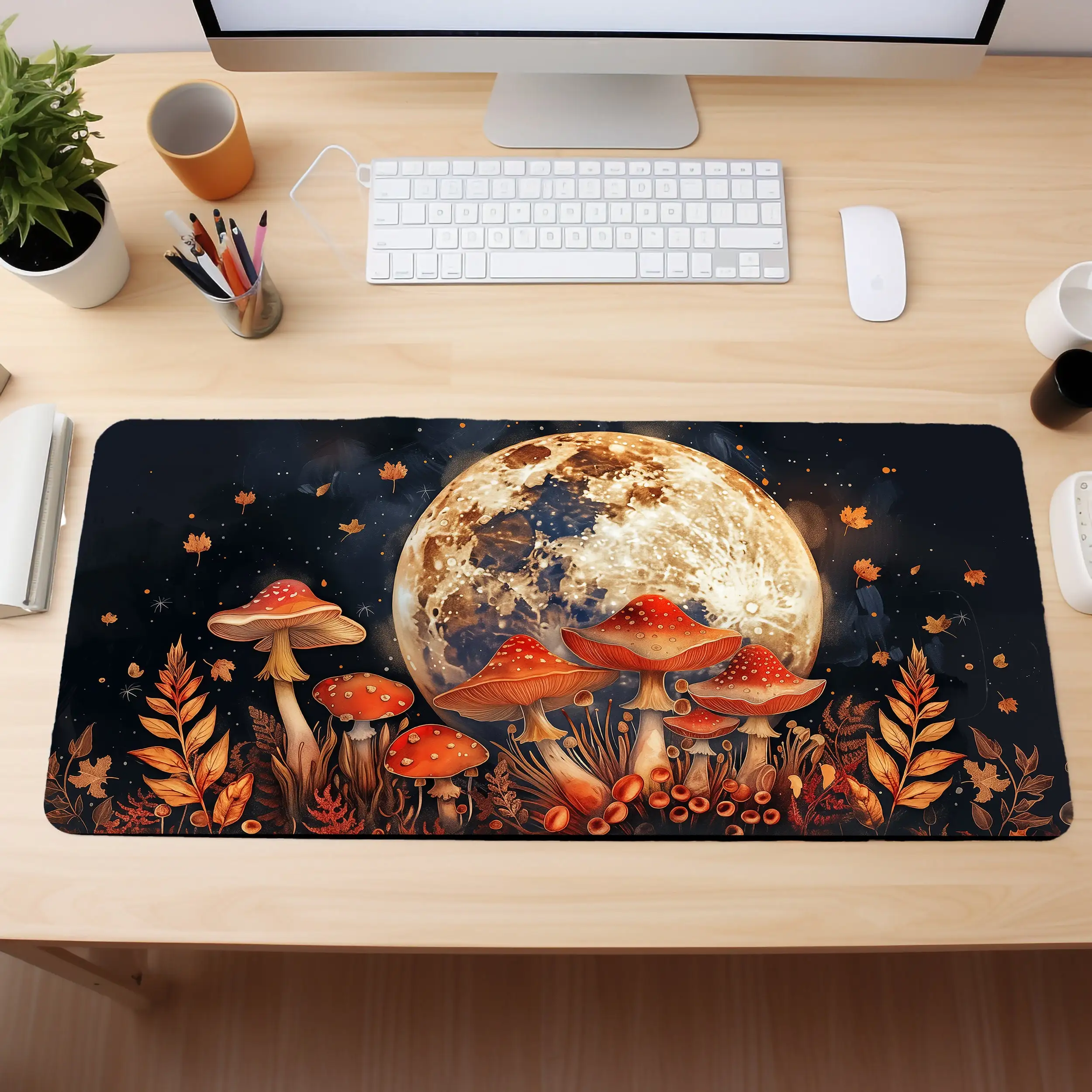 

Autumn Mushroom Table Mat, Non-slip and Waterproof Mouse Pad, Office and Gaming Desk Decoration Mat, Perfect Gift for Friends.