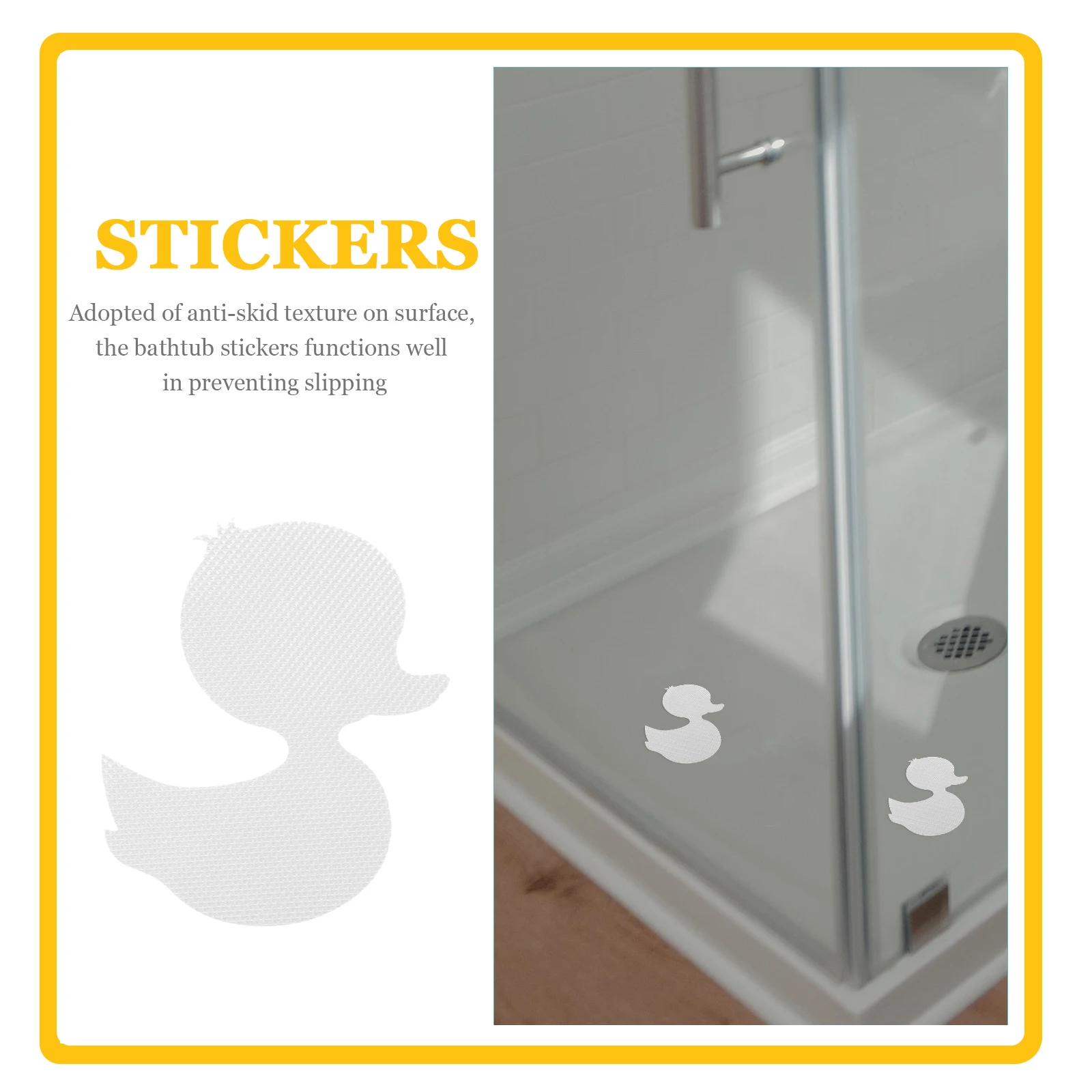 

Non skid Bathtub Stickers Peva Cartoon Duck Self adhesive Anti skid Decals for Bathroom Decor Kids Learning Colors Shapes Strong