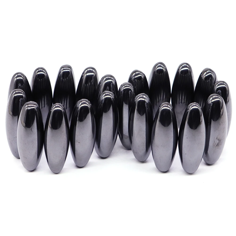 Magnetic Rugby Ball Tumbled Stones Therapy Relief Toy Oval Magnet Beads Set Health Care Ferrite Massager Hematite Home Decor