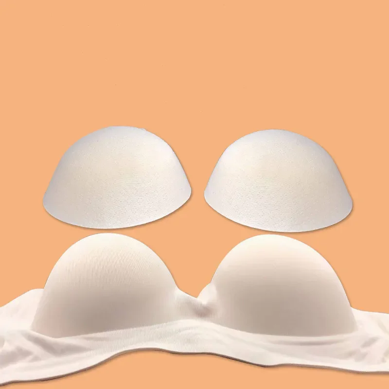 1 Pair 8CM Sexy Thick Latex Bra Pads Breast Insert Push Up Bra Enhancer Swimsuit Bikini Padded Removeable Chest Accessories