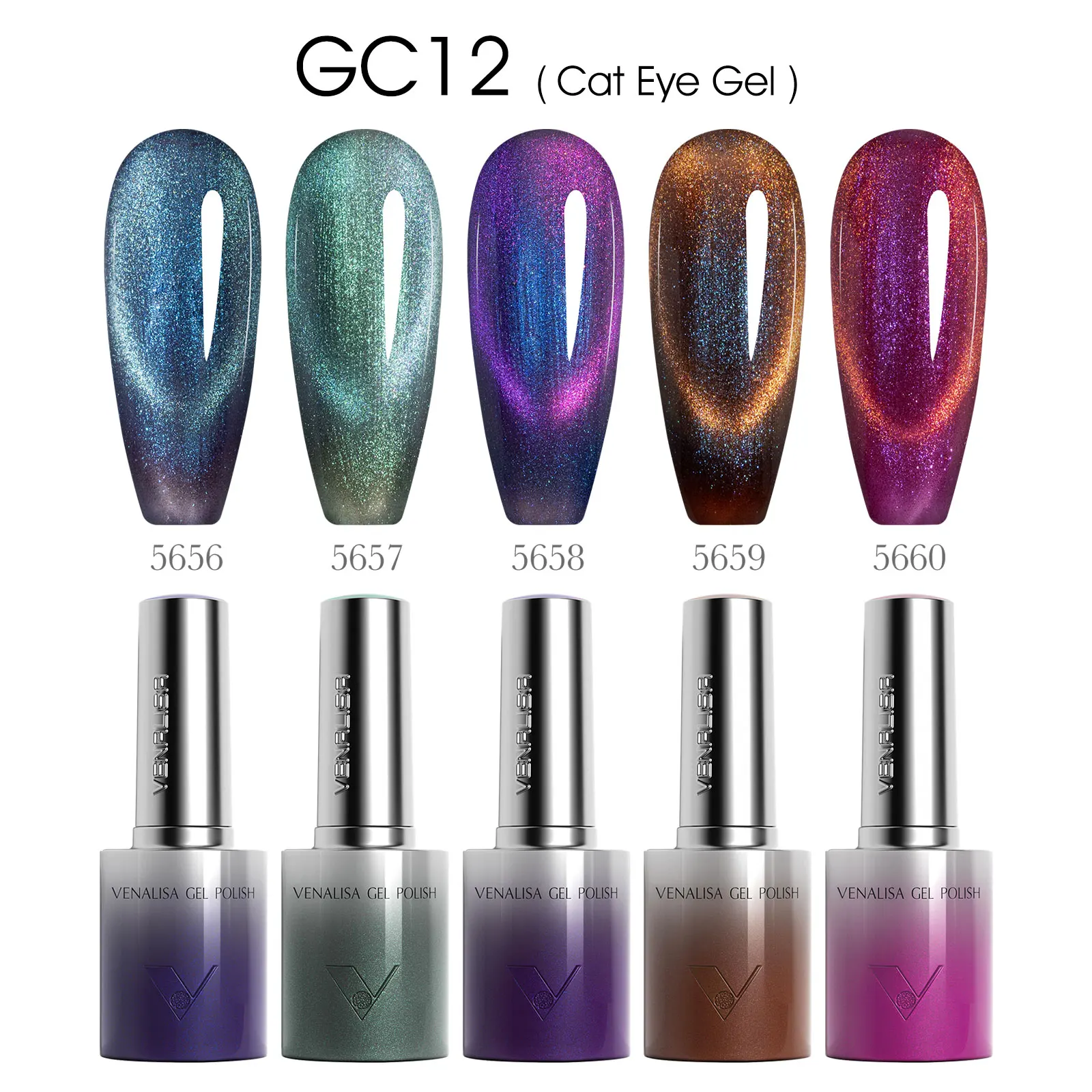 Venalisa TPO gratuit Hema gratuit 10ml Ultra brillant oeil de chat vernis à ongles aimant tremper UV LED Semi Permanent paillettes scintillantes Gel