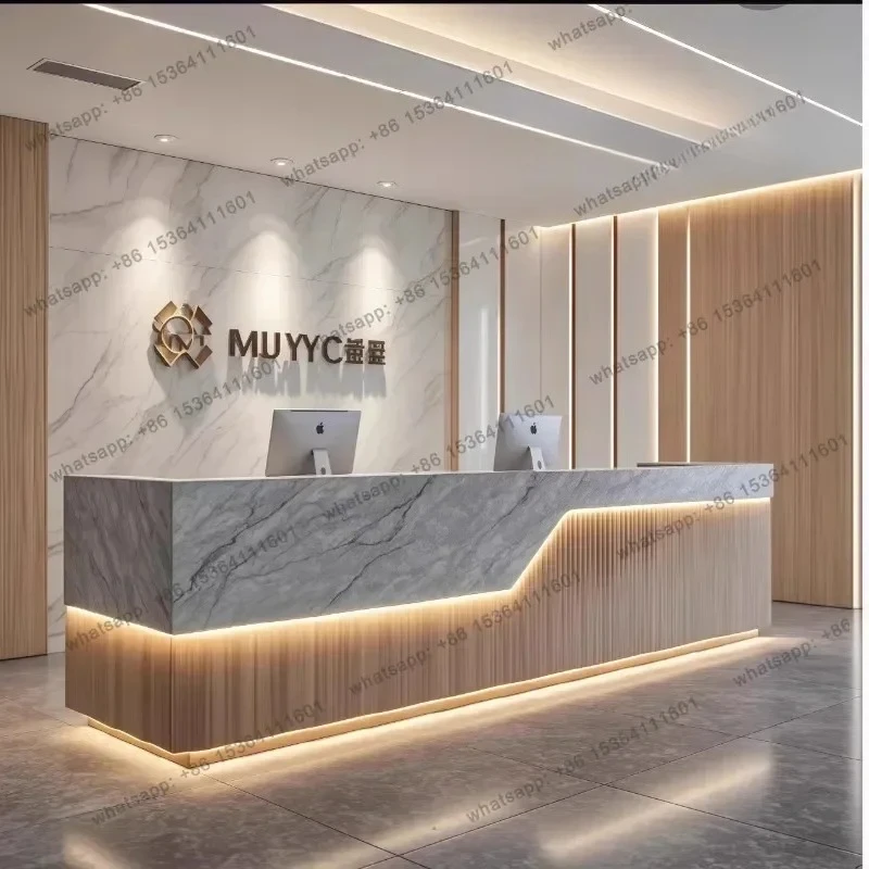

FGShop Modern Reception Desks Best Company Aesthetic Simple Desks Design Organizers European Display Scrivania Lounge Furniture