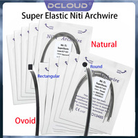 DCLOUD 100Pcs/10Packs Dental Orthodontic Archwire Super Elastic Niti Wire For Teeth Braces Ovoid/Natural Form Round/Rectangular