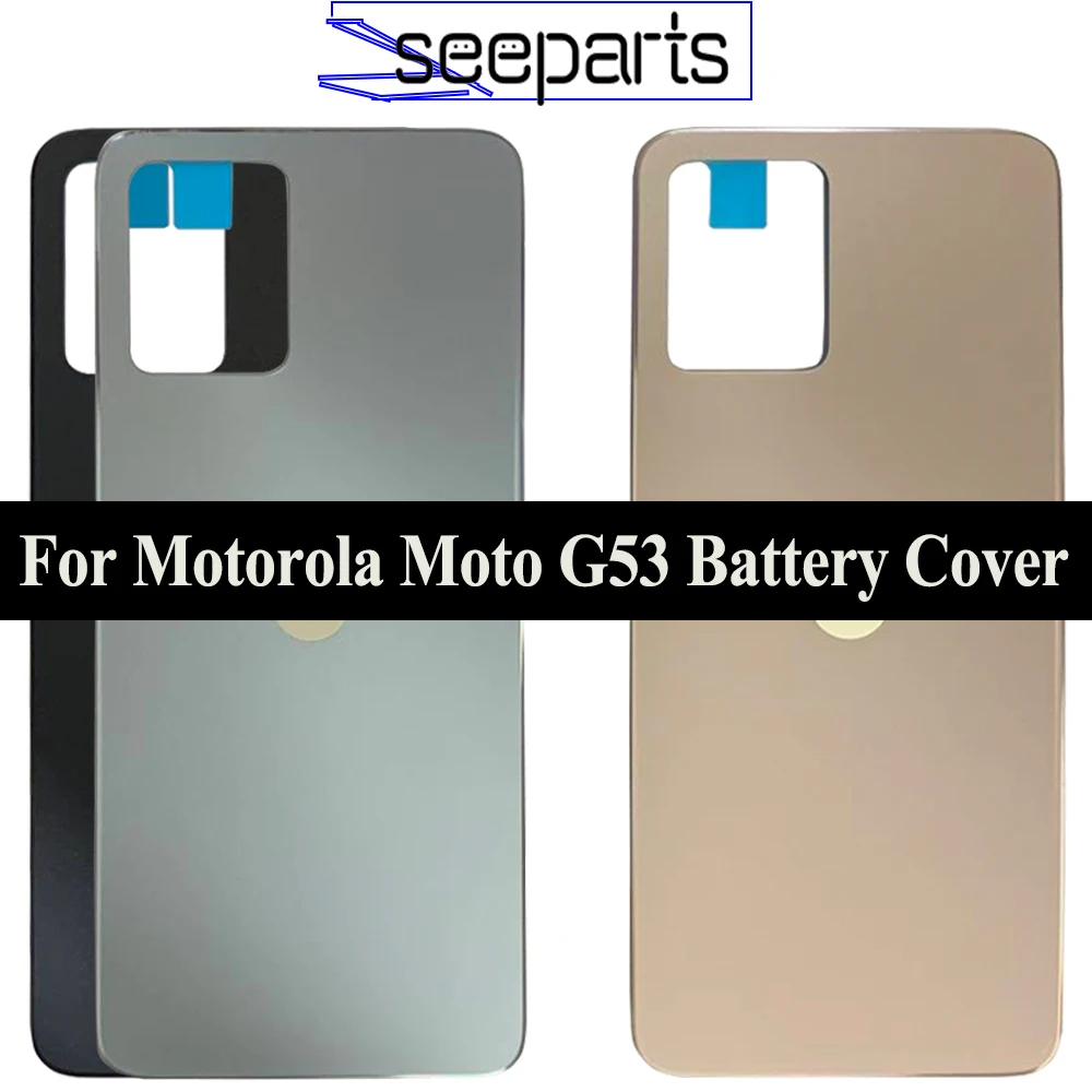 

New 6.5" For Motorola Moto G53 Battery Cover For Moto XT2335-2 Back Cover Door Housing Battery Door Cover