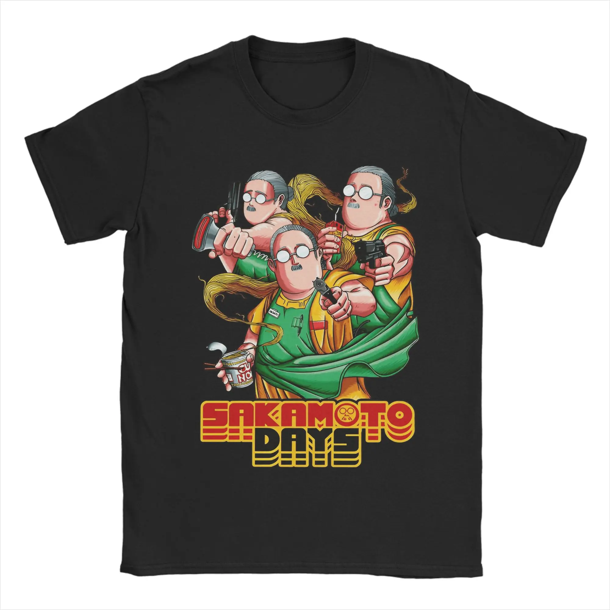 

Sakamoto Days Triple Pose From Taro T-Shirt Summer Cotton T-Shirts For Men Popular Print Tshirt Short-Sleeve Y2K Retro Tops