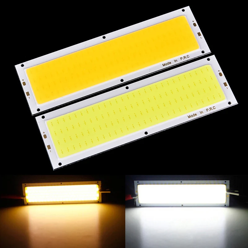 شريط ضوء LED COB ، مصباح عالي الطاقة ، رقاقة ، دافئ ، أبيض بارد ، ساخن ، ساخن ، 12 فولت-24 فولت ، 1000 لومن ، 10 واط