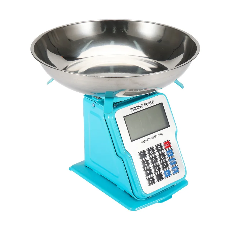 30kg Commercial Digital Price Computing Scale with Tray Dial Table Scale for Fruit Vegetable Food Outdoor Weighing