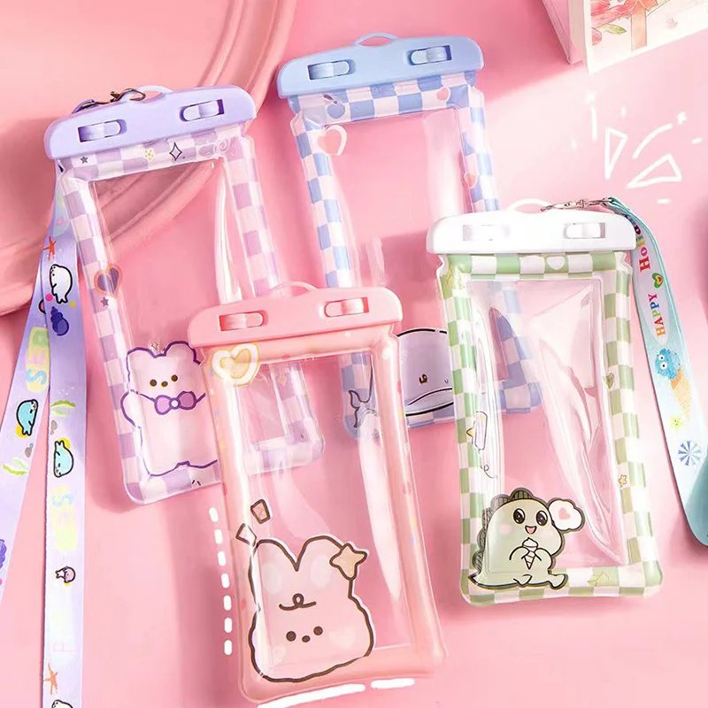 Cute Phone Waterproof Bag With Touch Screen For Swimming, Drifting, Photography, Sealing, Phone Case, Diving Case, Neck Hanging
