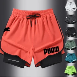 2024 estate nuovi pantaloncini sportivi da uomo Casual tinta unita Outdoor Running pantaloncini ad asciugatura rapida pantaloncini Fitness pantaloni da allenamento da palestra