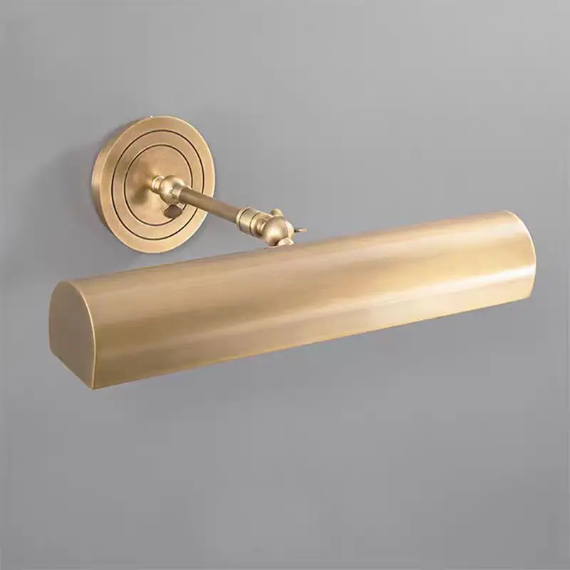 Luce per specchio in rame pieno, luce di riempimento frontale per specchio da bagno, luce speciale per armadietto per specchio da bagno a led, cornice per foto da parete