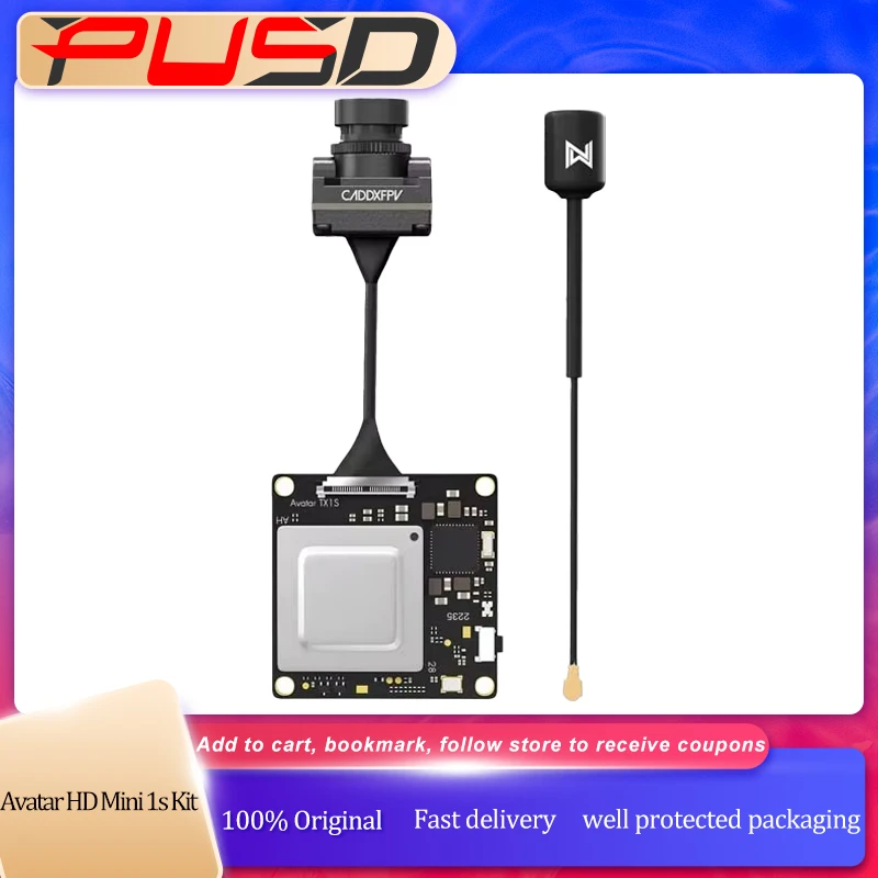 Walksnail Avatar Mini 1S Kit/Lite 1080P 60fps Nano V3 VTX 32G Baja latencia para carreras de drones FPV