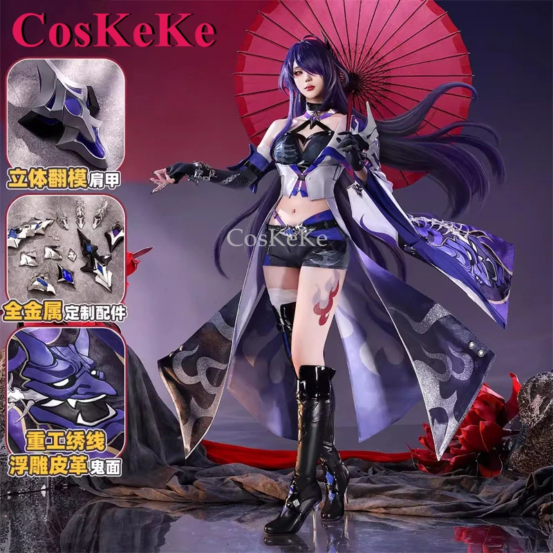 

CosKeKe Acheron Game Honkai: Star Rail Cosplay Costumes Elegant Gorgeous Combat Uniforms Activity Party Role Play Clothing S-XL