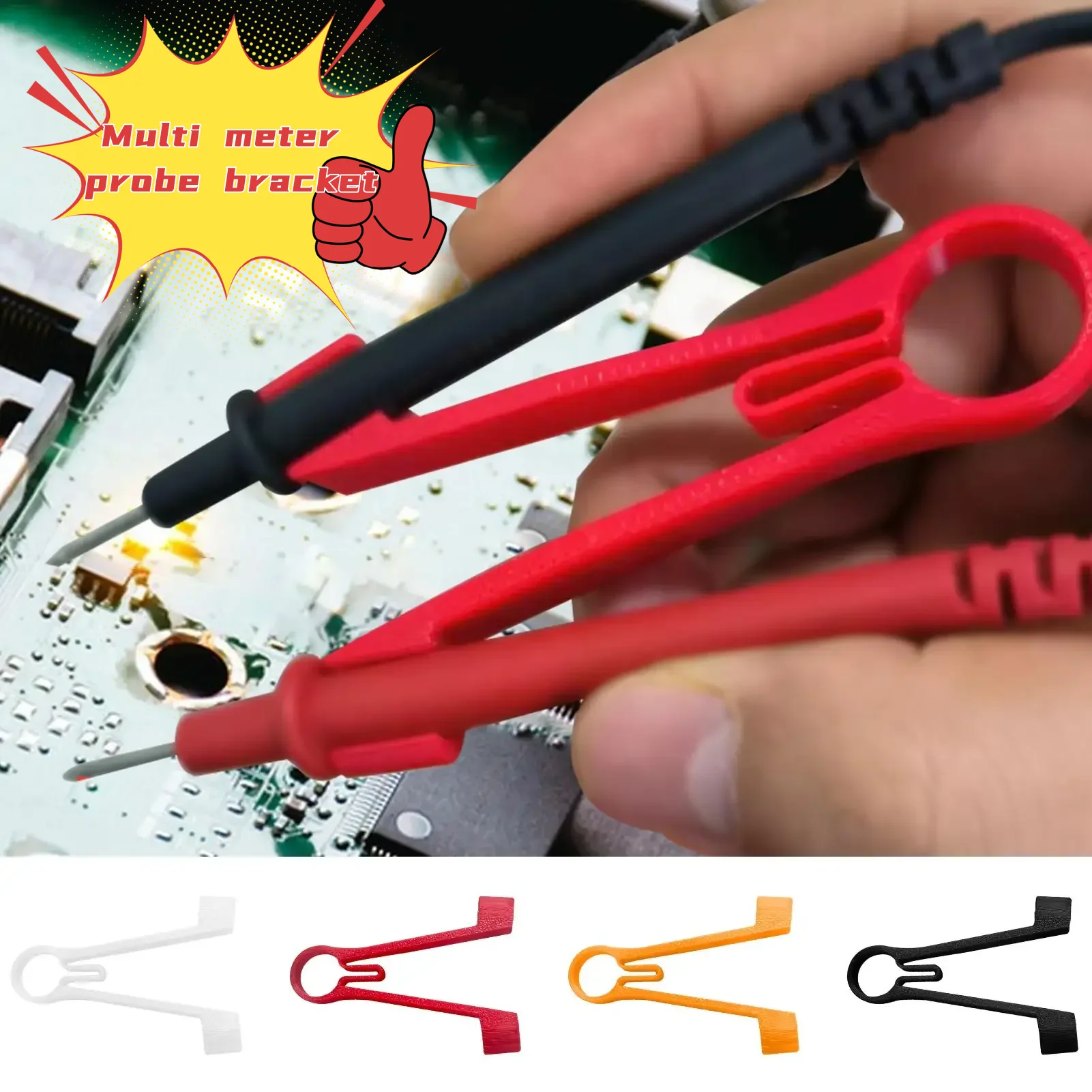 10 mm Dia Multi Meter Probe Holder Tester Probe Clamping Tool Electrical Testing Power Supply Maintenance Accessories Essential