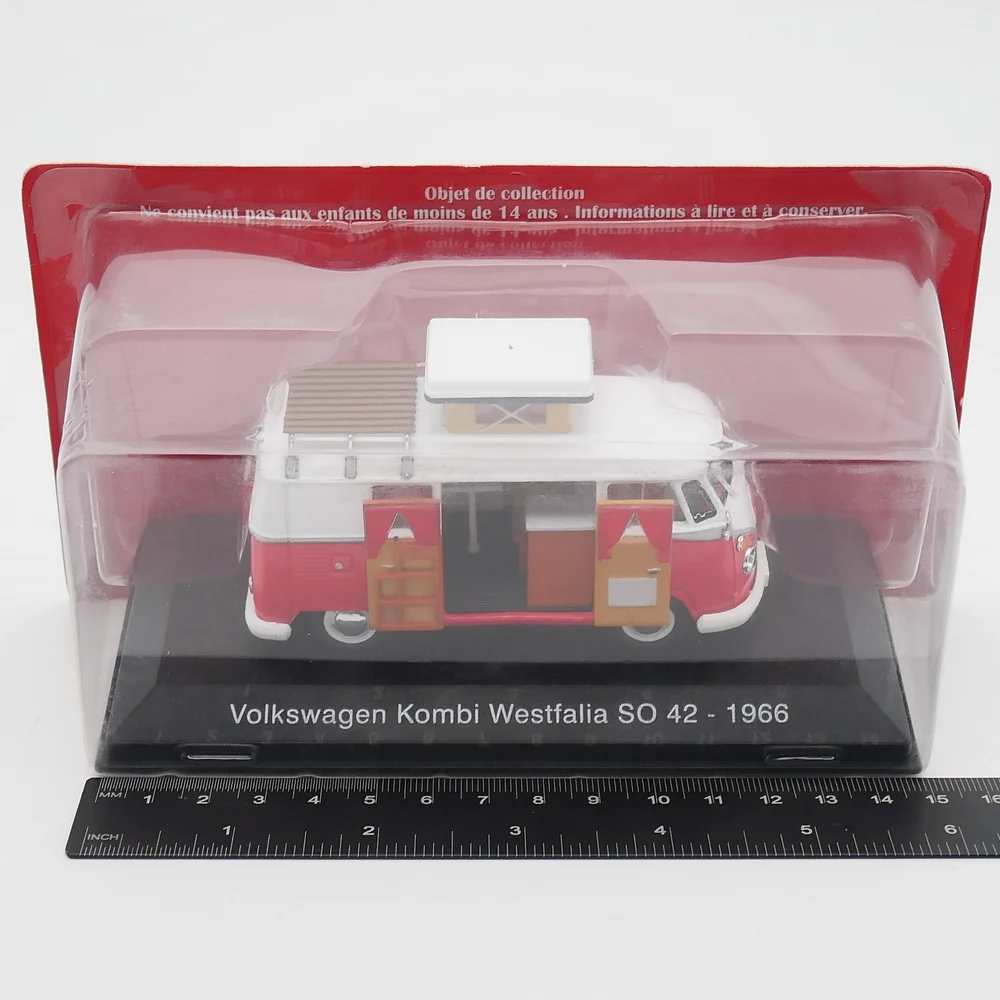 

Diecast Ixo 1:43 Scale VW Kombi Westfalia 1966 Alloy Car Model Collectible Toy Gift Souvenir Display Ornament