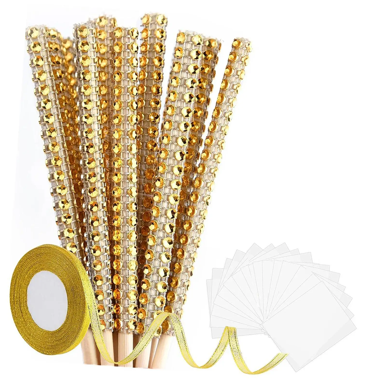 24Pcs Bling Candy Fruit Sticks with Chocolate Pouch Bags Ribbon Candy Sticks for Buffet Weddings Restaurant Party Supplies BBQ