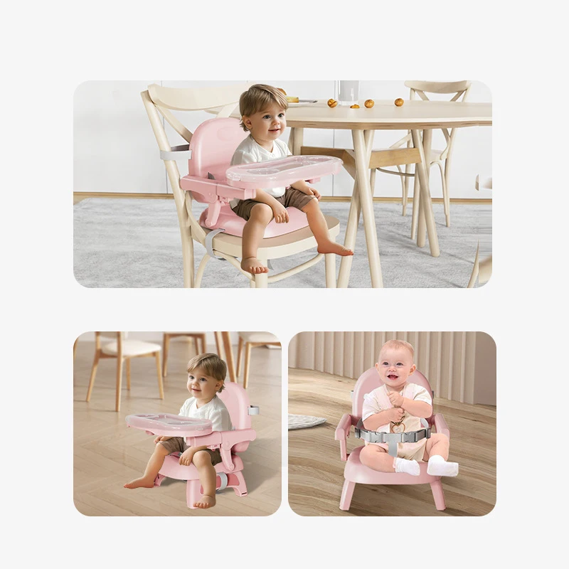 مقعد معزز لتغذية الأطفال بتصميم عصري مع طاولة طعام للاستخدام الخارجي للأطفال والرضع
