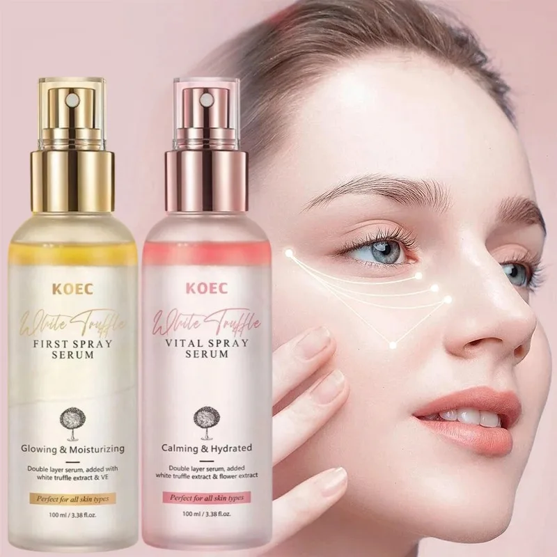 Suero Facial Coreano KOEC Original con Extracto de Trufa Blanca, Esencia Facial Antioxidante y Luminosa, Portátil, para el Cuidado de la Piel y Maquillaje