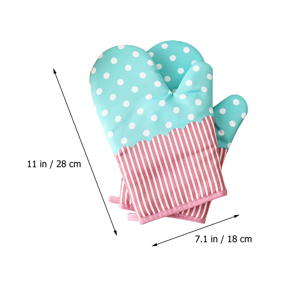 

Heat Insulated Oven Gloves Cooking Mitts Kitchen Protective Microwave Polyester Cotton Scalding Resistance Baking Soup Kitchen