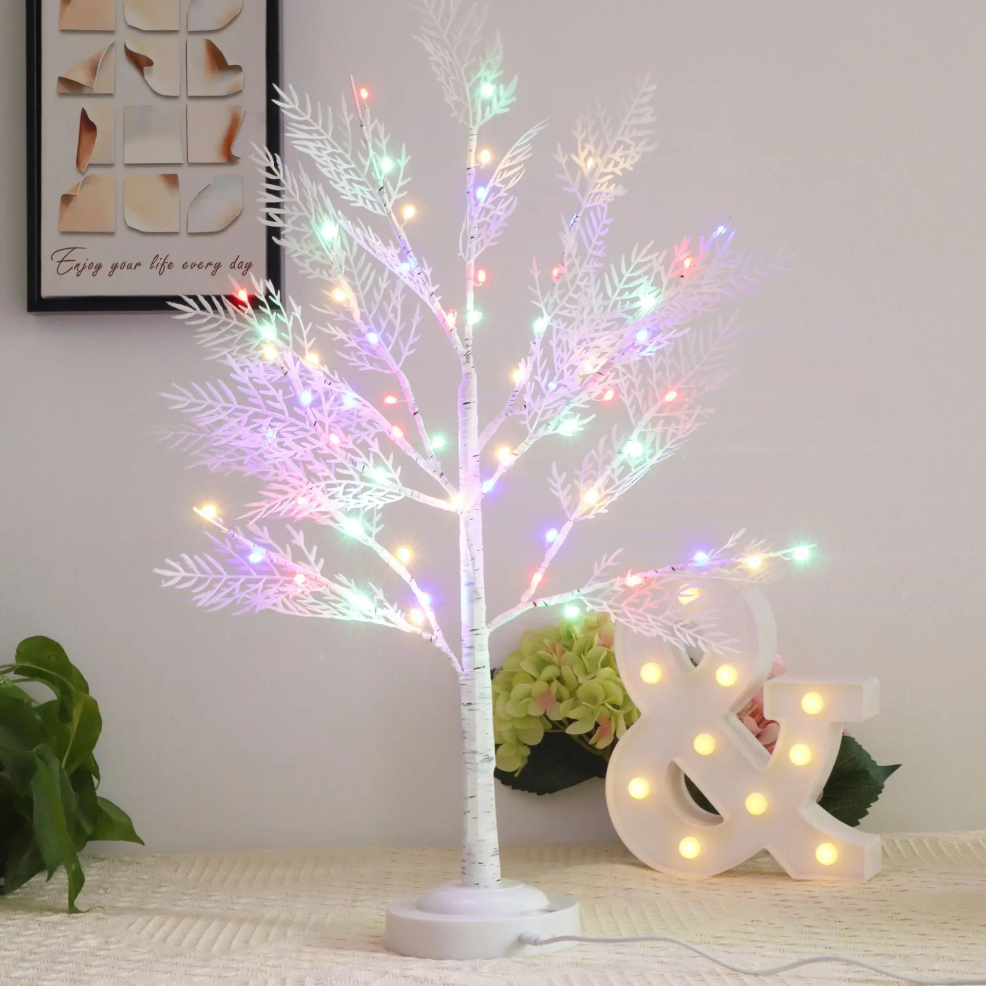 Led Fairy Tree Light Birch Night Light Battery/USB Operated Mood Light Home Room Indoor Christmas Wedding Decoration Table Lamp