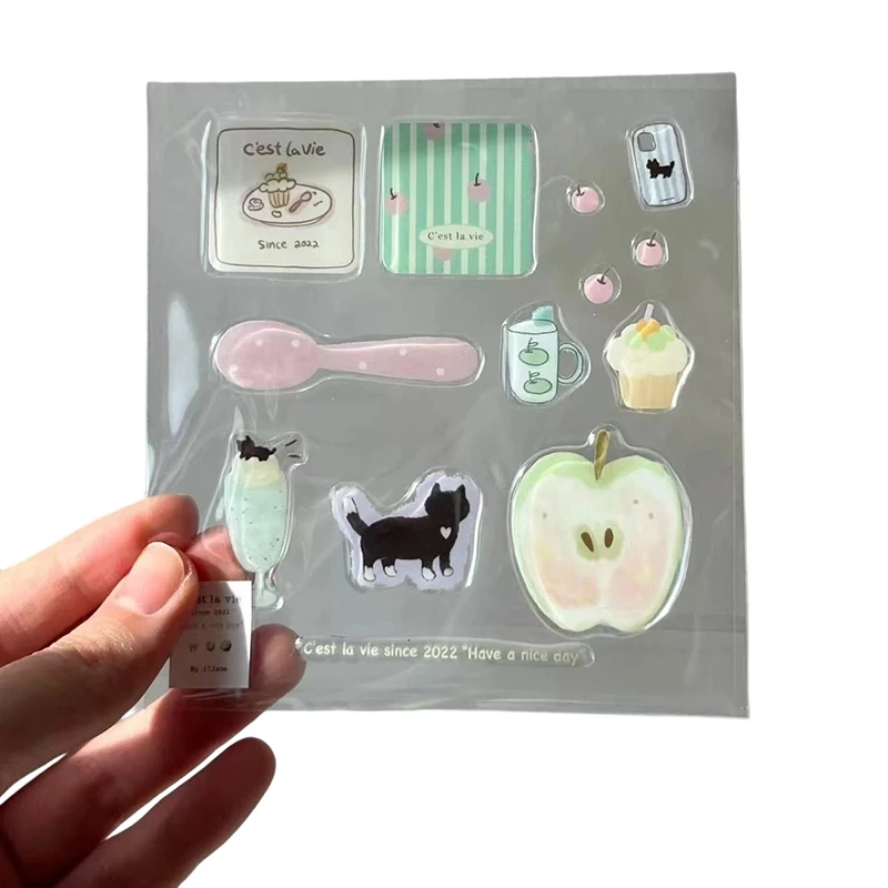 

Hot Sale A Set Cute Computer Stickers, Funny Three-dimensional Jelly Planner Decorative Stickers Mobile Phone Stickers