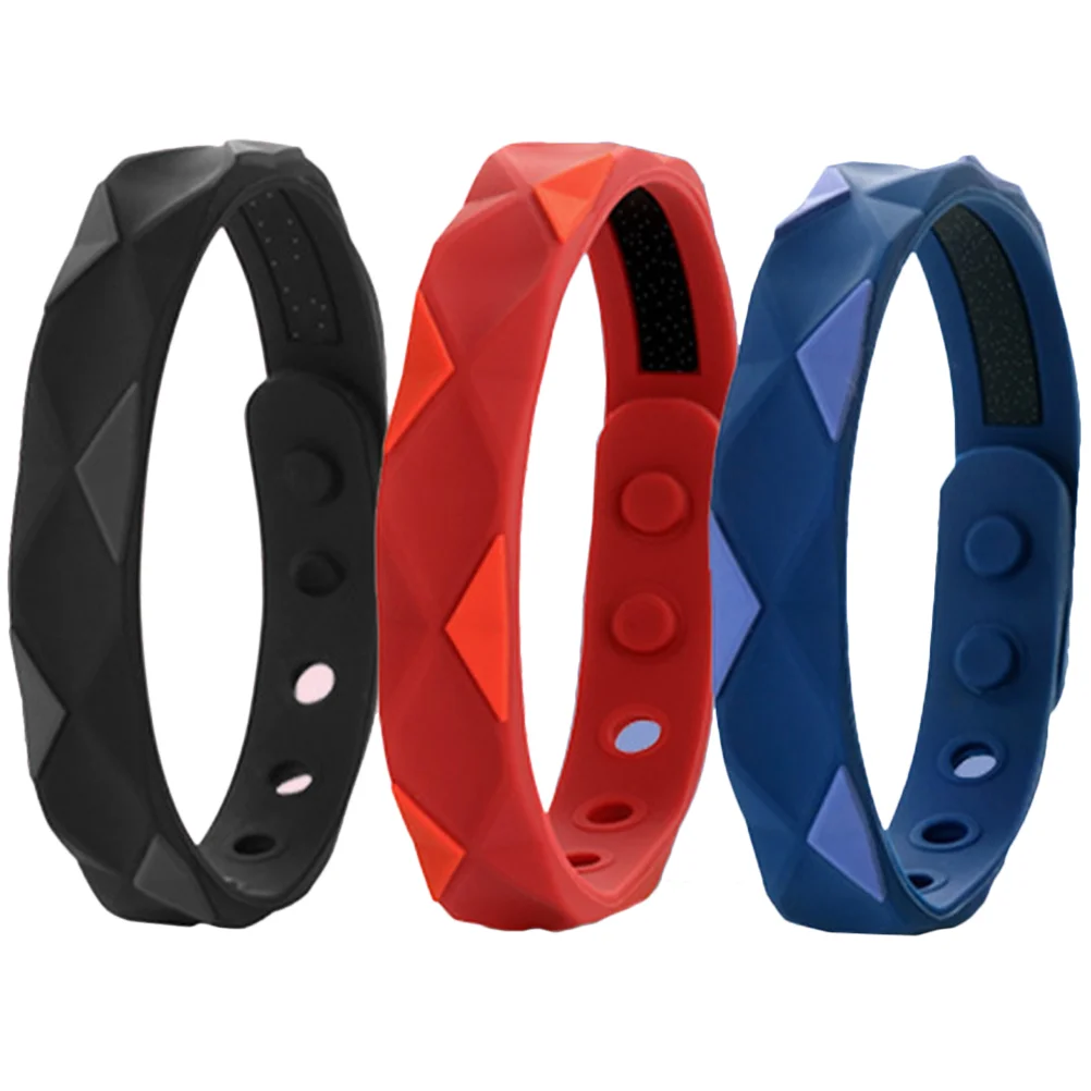 3 Pcs Anti-static Bracelet Silicone Wristband Fitness Sports Exercise Wristbands Strap