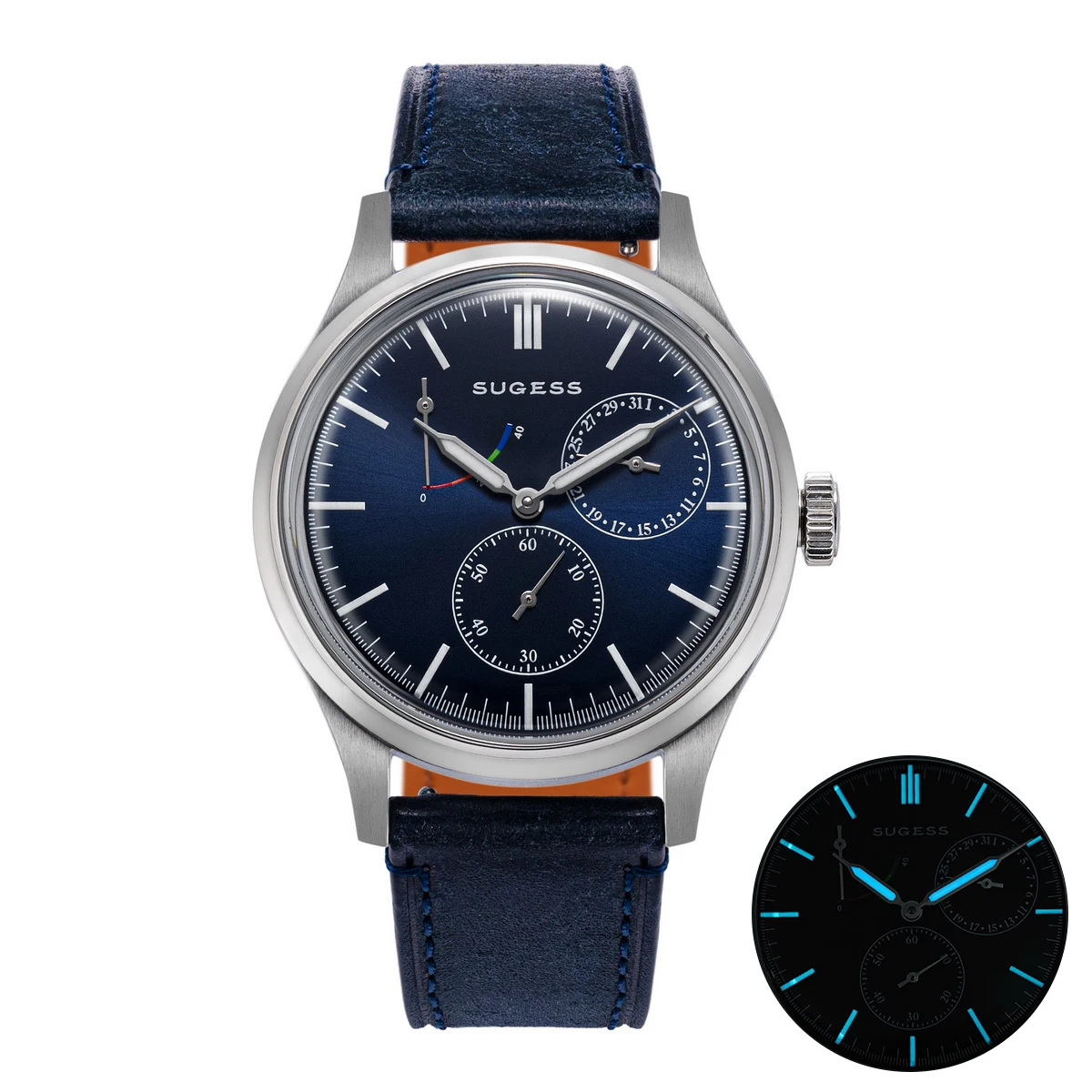 Sugess Business Horloge van Heren Automatisch Tianjin ST1787 Beweging met Genève Strepen Mechanische Horloges Waterdicht Dun S458