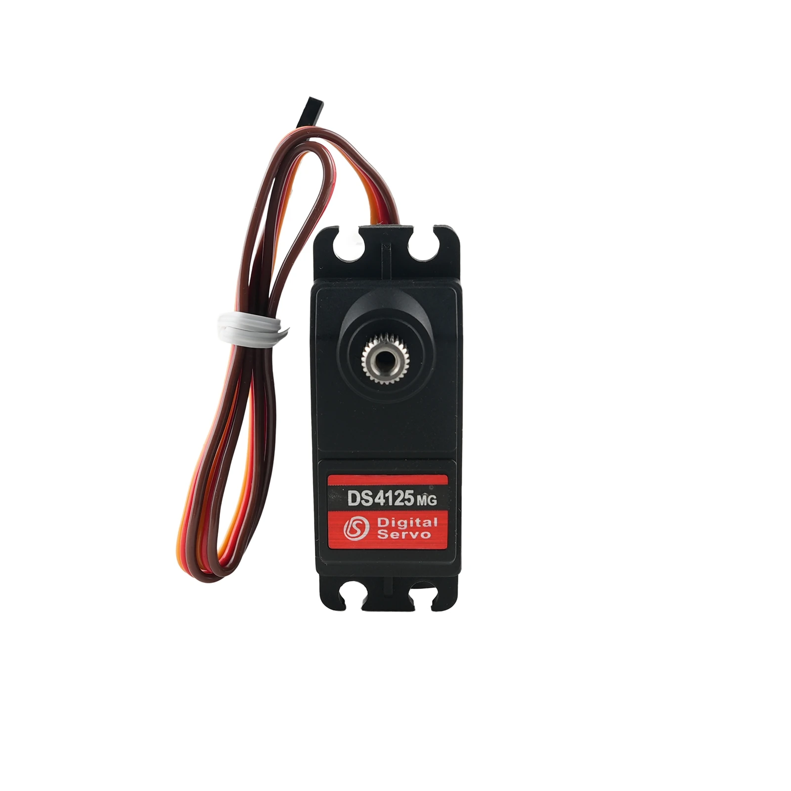 DS4125 25KG Low Profile Digital RC Servo Short Body Servos IP67 Waterproof 180 270 360 Degree 4.8-7.4V Plastic Case Steel Gear