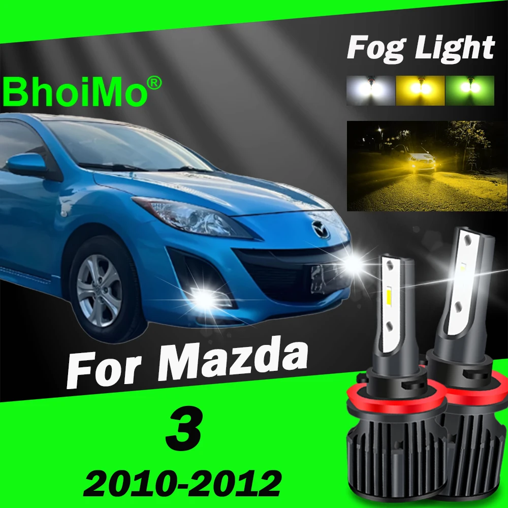 

BhoiMo For Mazda 3 Mazda3 2010 2011 2012 Front Fog Light Lamp Led Bulb